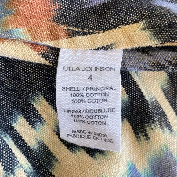 Ulla Johnson Handmade Honey Onyx Ikat Sarika Dress Size 4 - Picture 13 of 13